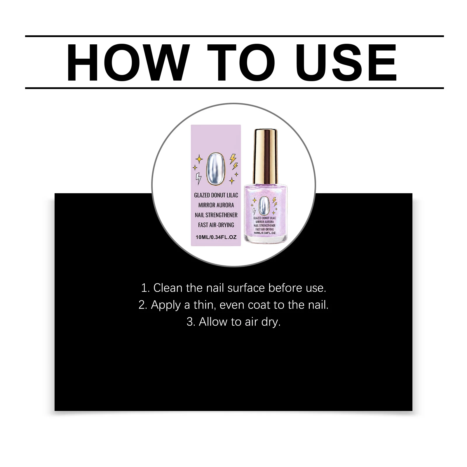 Glazed Lilac Mirror Shine Nail Polish - Fast Drying & Waterproof