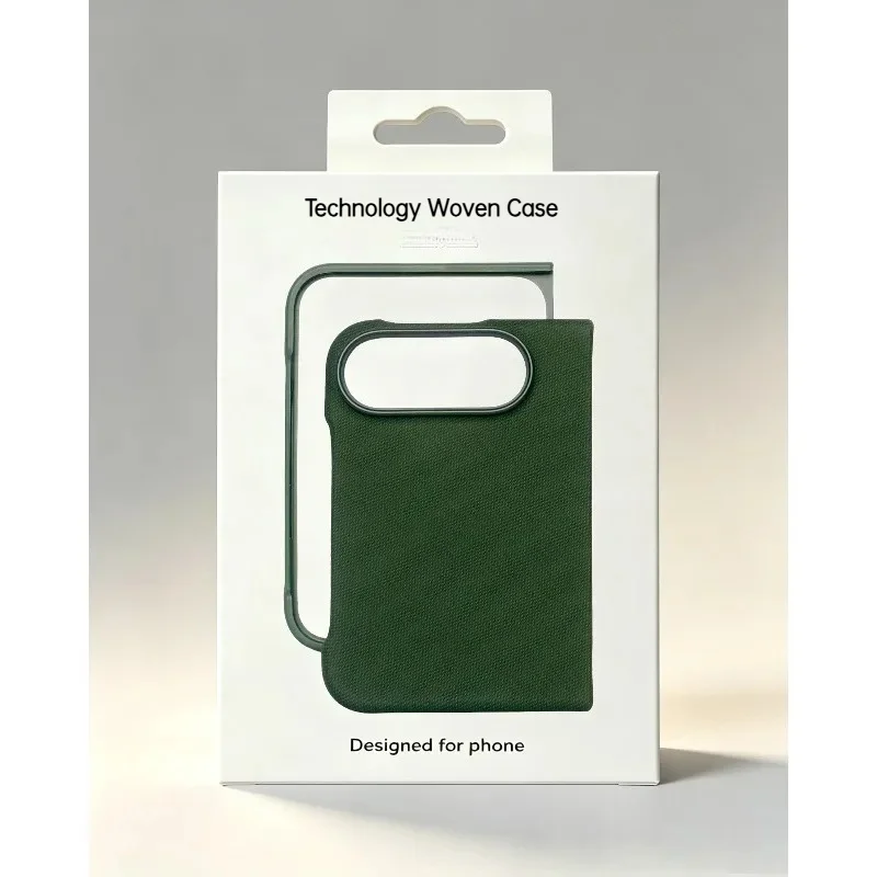 Premium Woven Texture Magnetic Fold Phone Case with Shockproof Protection and MagSafe Compatibility