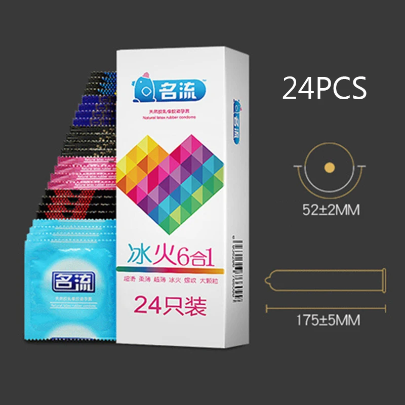 24/30pcs Super Thin Condoms Cool and Hot Sex Toys Dotted Granular Threaded Sexshop Tighten Firming Sex Accessories for Couples 4