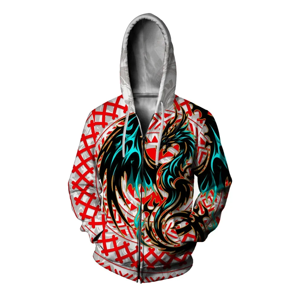 thumbnail image 1 of Sudadera con capucha y cremallera de otoño e invierno Sudadera con capucha y estampado de mariposas Sudadera con capucha para hombre Sudadera con capucha y cremallera gótica para hombre Ropa para homb, 1 of 5
