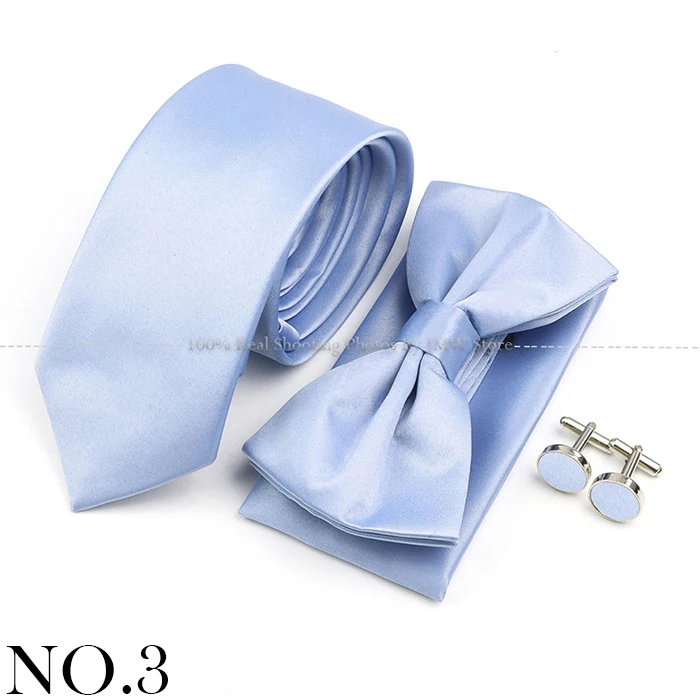 Hot Sale Bowtie Cufflink Brooch Tie Set Polyester Purple Blue Sage Green Necktie For Groom Suit Wedding Cravat Shirt Accessory