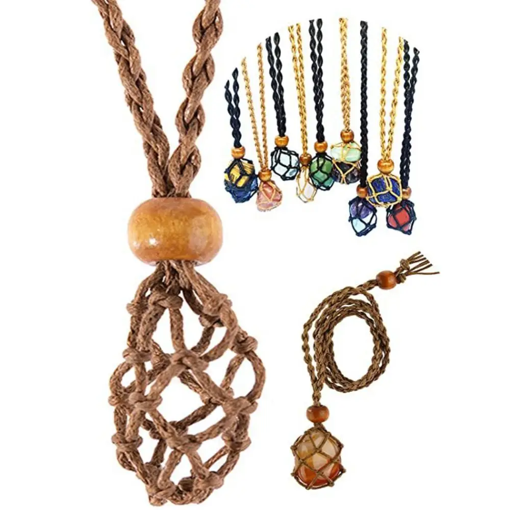 Multipurpose DIY Necklace Cord Braided Length Adjustable Crystal Necklace Holder Hand-woven Wax Rope Braided Cord Jewel braided necklace cord