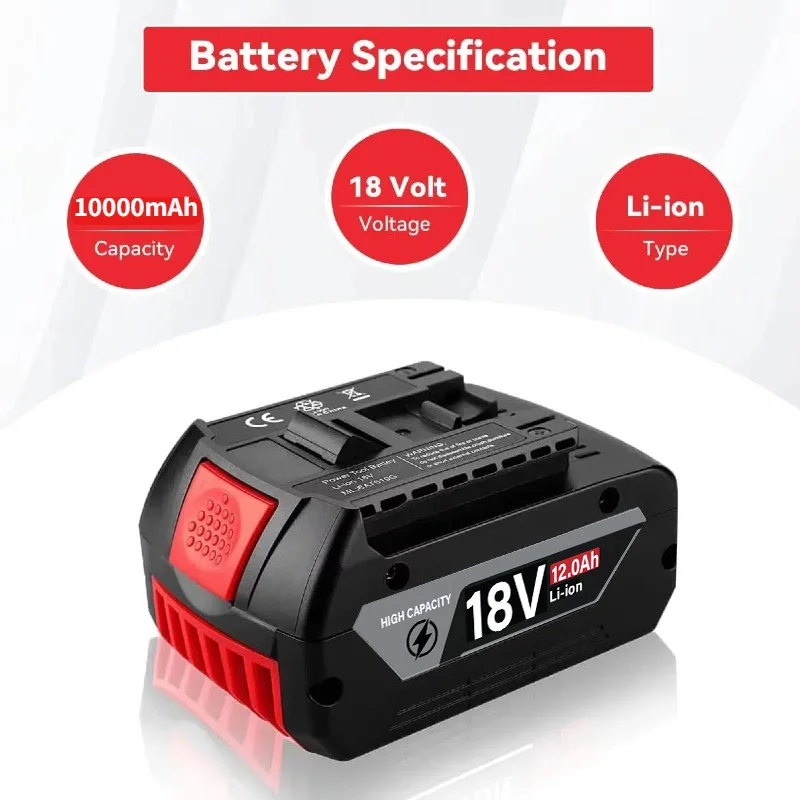 2026 new for BOSCH 18V Battery BAT609 BAT609G BAT618 BAT618G BAT614, 12.0Ah 10.0