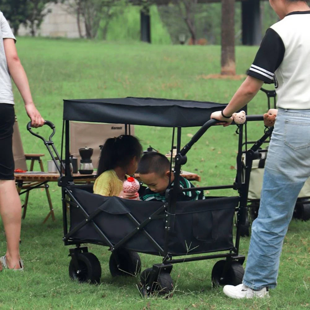 

Awning Canopy For Garden Wagon Attachment Sun Shade Cover For Trolley Cart Universal Awning Canopy All-In-One Garden Cart