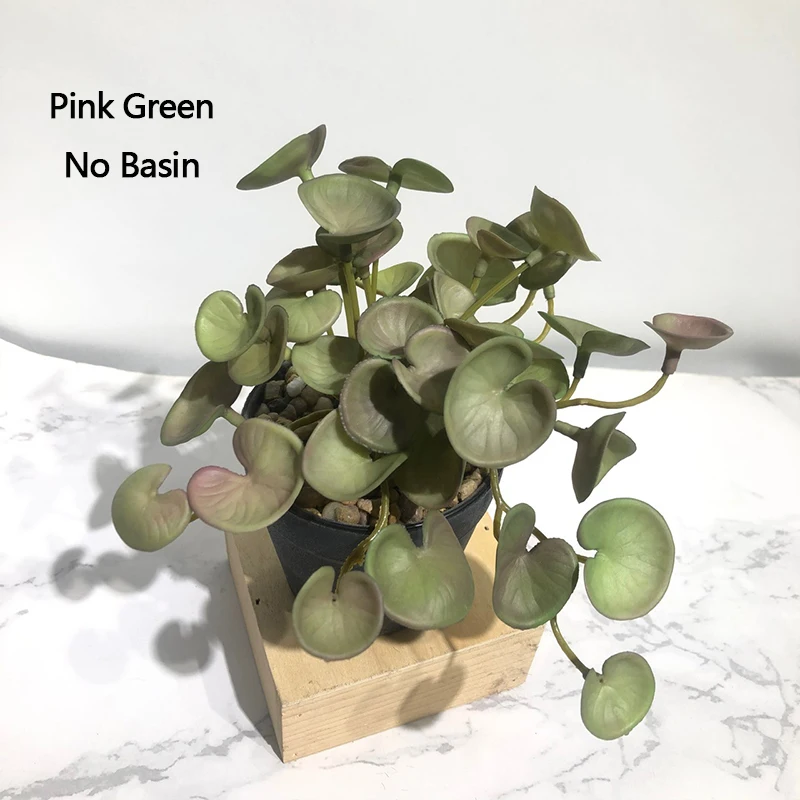 Description Picture 4 of itemArtificial Plant Mini Bouquet Copper Coin Grass Soft Glue Fake Green Plants Wall Hanging for Home Office Garden Decoration