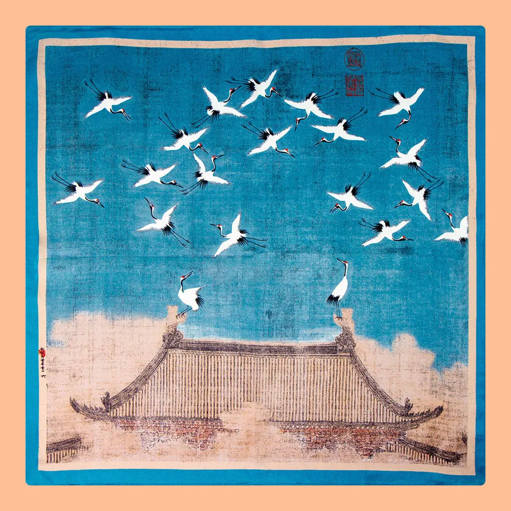 53 65 85cm 100% Real Silk Neck Scarves Woman Modern Square Classic Top Luxury Fall Scarf Kerchief Gift for Girls Leopard Print