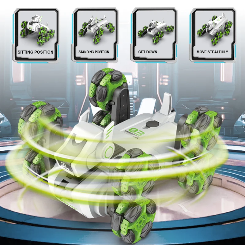 New Robot Toys Electric Dual Remote Control Toys Intelligent Machine Dogs Eight Wheeled Stunt Mechanical Dog Children's Toys 4