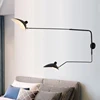 Nordic rotating long pole LED wall lamp creative lighting fixture for living room, bedroom, dual head lighting wall lamp 1
