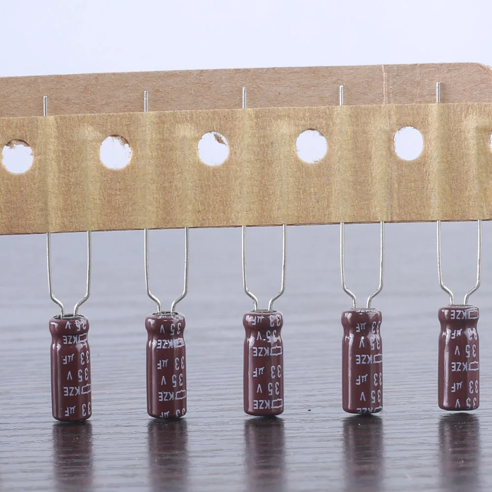 Electrolytic Capacitor Aluminum Electrolytic Capacitor 10pcs/50pcs Nippon Chemi-Con NCC KZE 33UF 35V 33mfd electrolytic Capacitor 105℃ 35V33uf