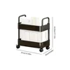 Rolling Storage Cart 20lbs Max Load Capacity 2 Tier Utility Cart Trolley On Wheels For Kitchen Bathroom Accessories 6