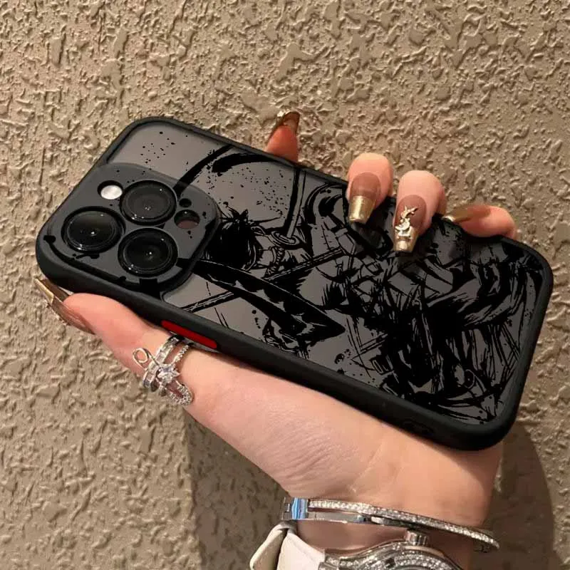 Frosted Translucent Soft Silicone Anime Phone Case Cover
