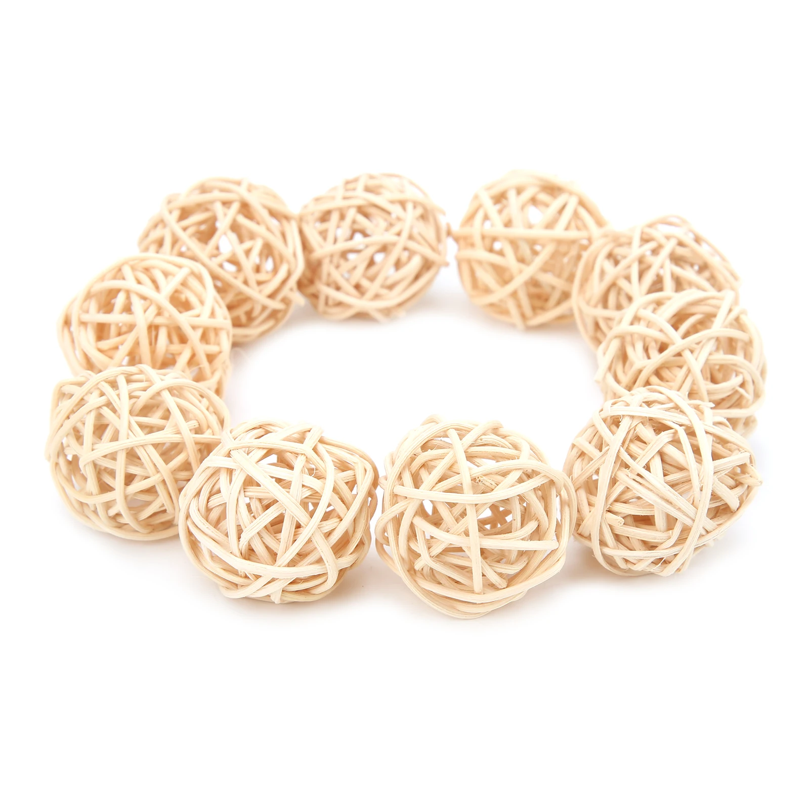 Sepak Takraw Toy Natural Color Rattan Safe and Harmless Parrot Small Animal Chew Toy for Parrot 3