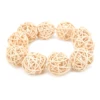 Sepak Takraw Toy Natural Color Rattan Safe and Harmless Parrot Small Animal Chew Toy for Parrot 3