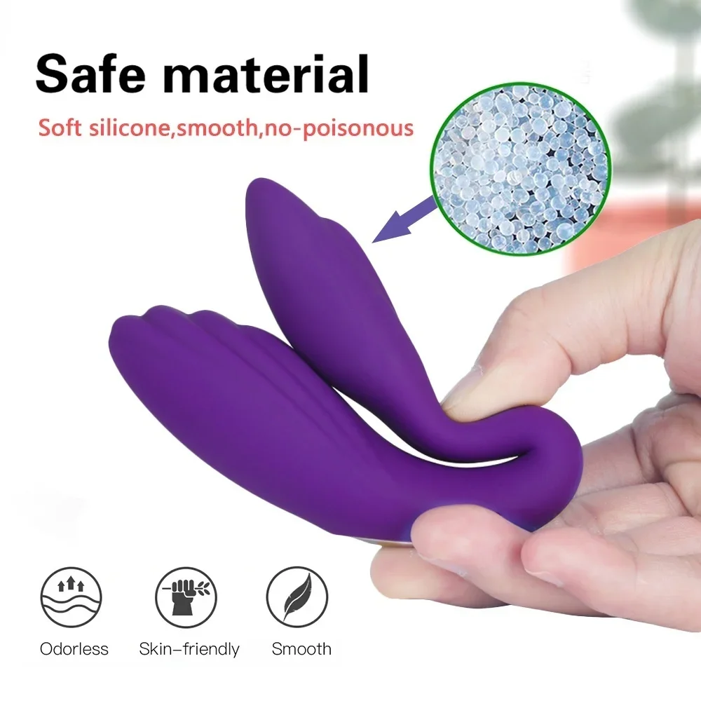 Wireless Vibrator Adult Toys For Couples USB Rechargeable Dildo G Spot U Silicone Stimulator Double Vibrators Sex Toy For Woman