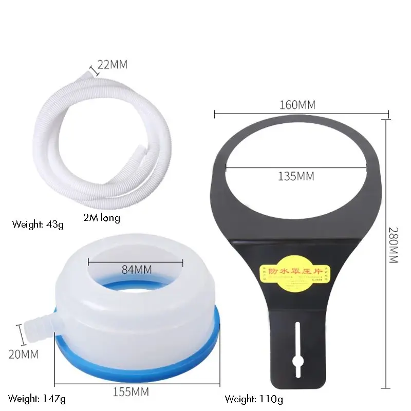 

Пылезащитный чехол для влажного сверления 20-80 мм, для сбора пыли после сверления стен, лист из марганцевой стали, водопроводная труба 2 метра