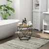 Small Round Coffee Table Set of 2, Modern Coffee Table with Metal Frame, Living Room Table with Easy Assembly, Side End Table 5