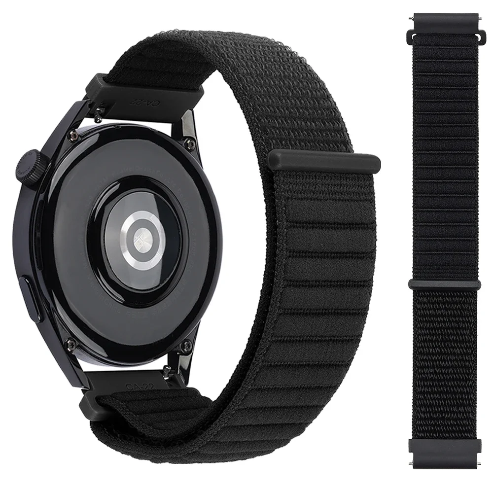 Durable 20mm Nylon Loop Smartwatch Wristband Strap