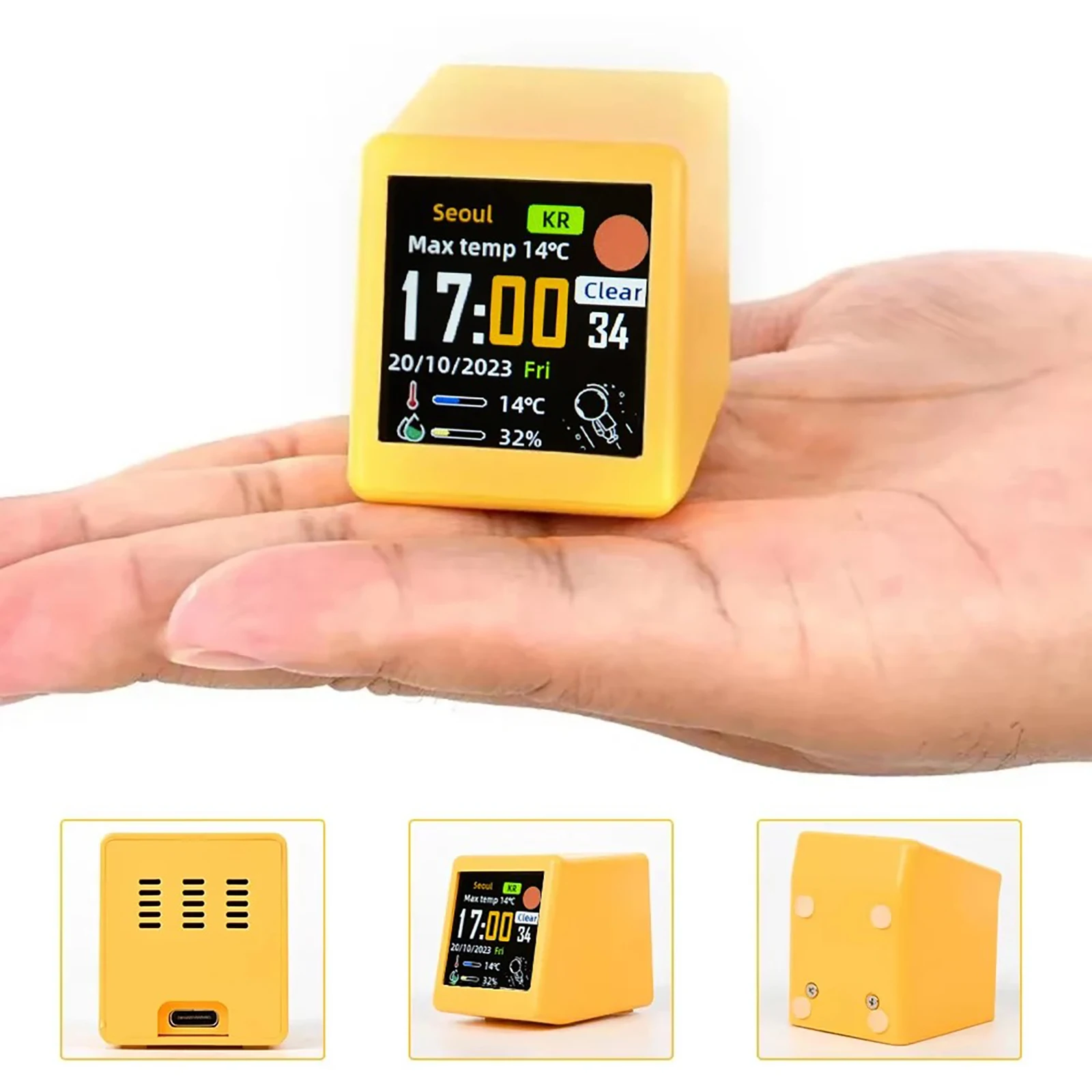 Portable Smart WiFi Weather Station Desktop Weather Digital Humidity Clock thumbnail 8