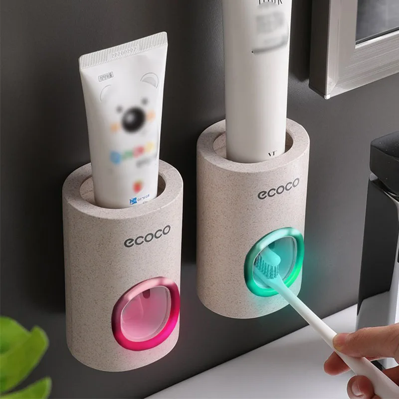 Automatic Toothpaste Dispenser Toothpaste Squeezer Wall-mounted Dustproof Storage Rack Household Bathroom Accessories toothpaste squeezer,toothpaste dispenser