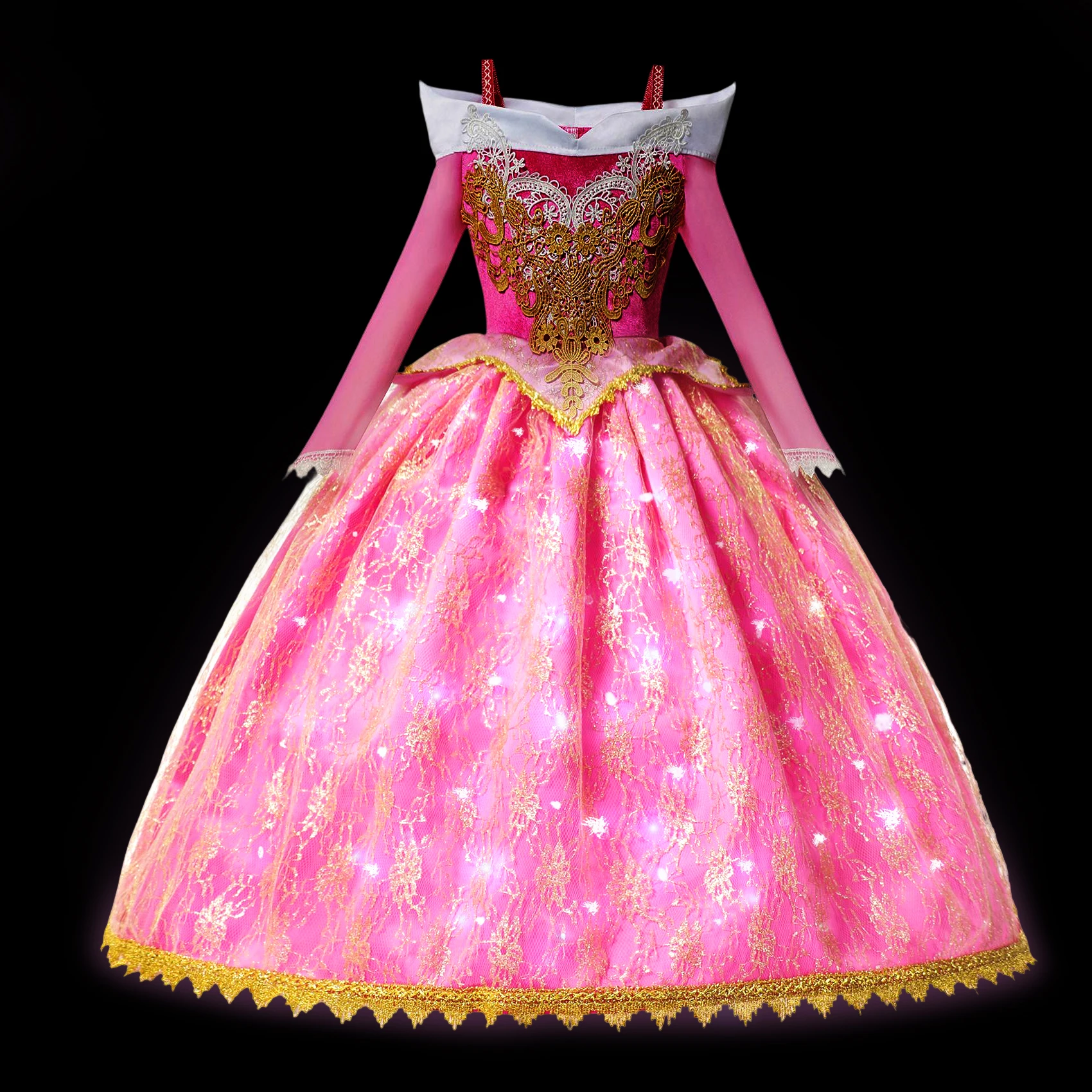 Vestido De Princesa Aurora Para Niñas, Disfraz De Cosplay De Bella
