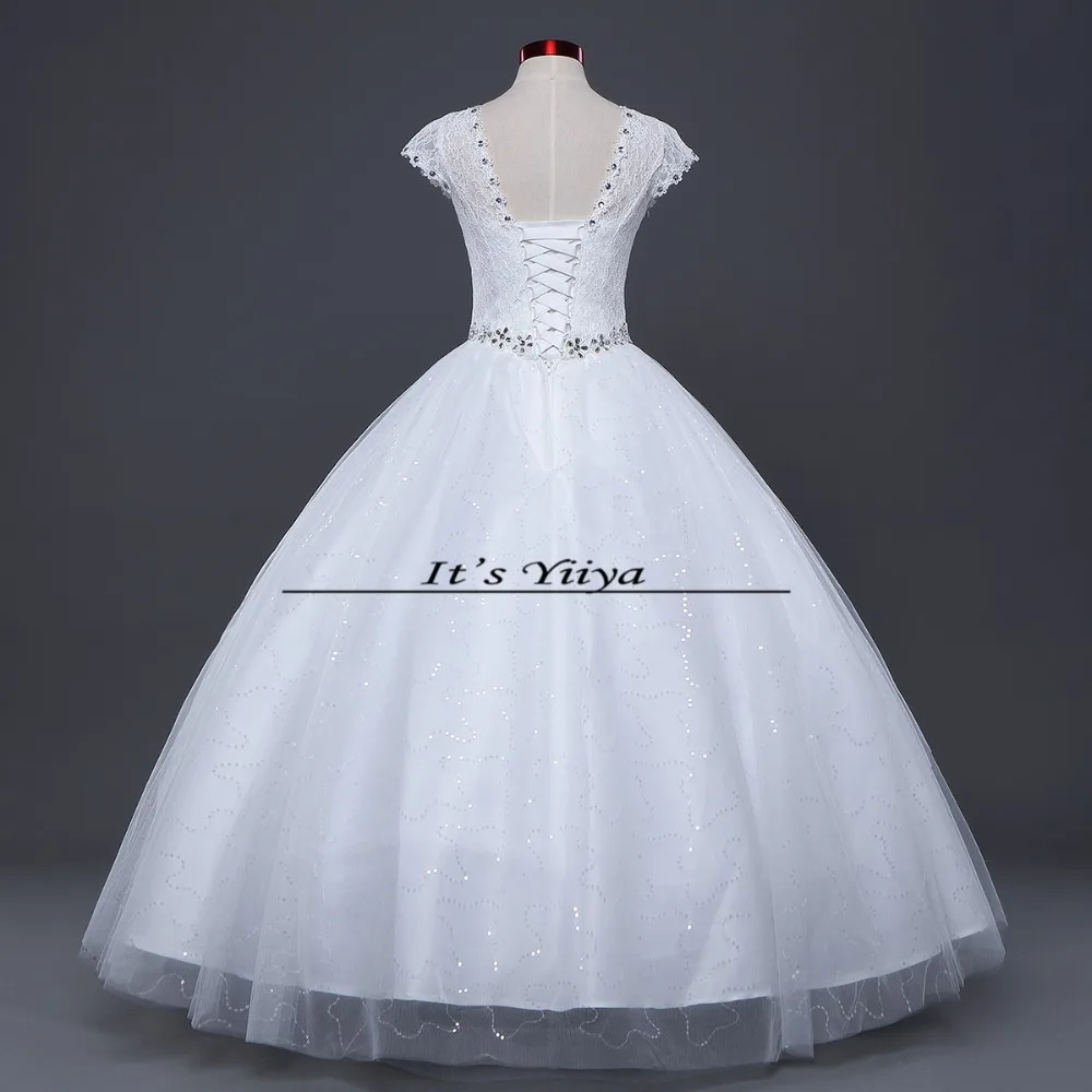 White or Red Cheap Lace Wedding Dress Princess Wedding Frocks Lace up Fashion Vestidos De Novia Ball gown HS587