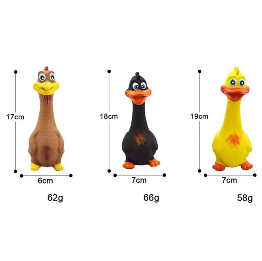 Squeaky Dog Rubber Toys Dog Latex Chew Toy Chicken Animal Bite Resistant Puppy Sound Toy Dog Supplies For Small Medium Large Dog 2