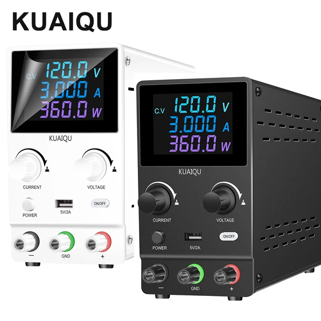 KUAIQU 120V 3A Adjustable DC Lab Power Supply Switching Voltage Regulator Stabilizer Bench Source 30V 10A For Repair Anodizing