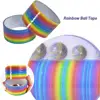 Rainbow Sticky Ball Rolling Tapes Pressure Reducing Adhesive Rolling Toy Colored Ball Sticky Ball Adhesive Toys 2