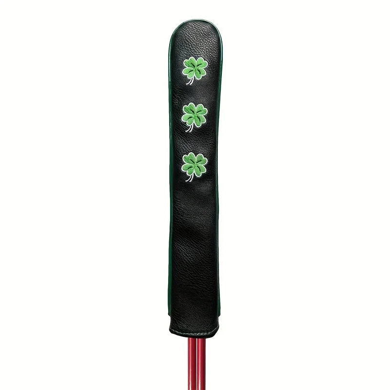 1pc Four Leaf Lucky Clover Design Golf Alignment Stick Cover, Golf Accessories 2