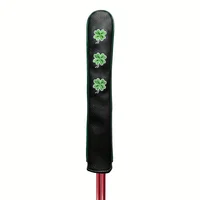 1pc Four Leaf Lucky Clover Design Golf Alignment Stick Cover, Golf Accessories 2
