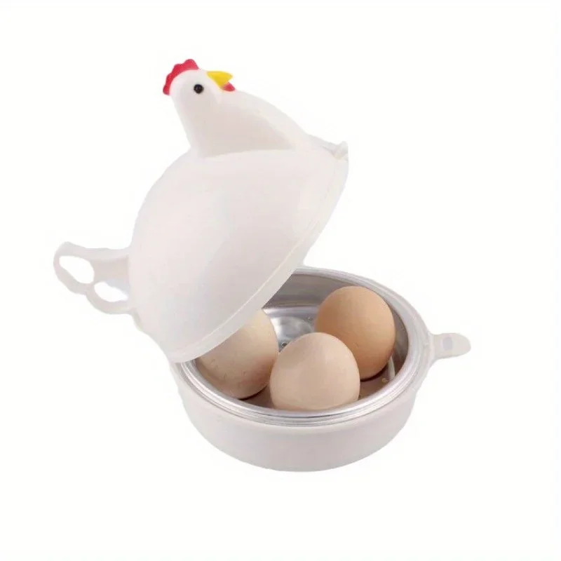 Practical Lovely Chicken Shaped Eggs Boiler Steamer 4 Eggs 1Egg Microwave Eggs Cooker Cooking Tool Kitchen Accessories Gadgets