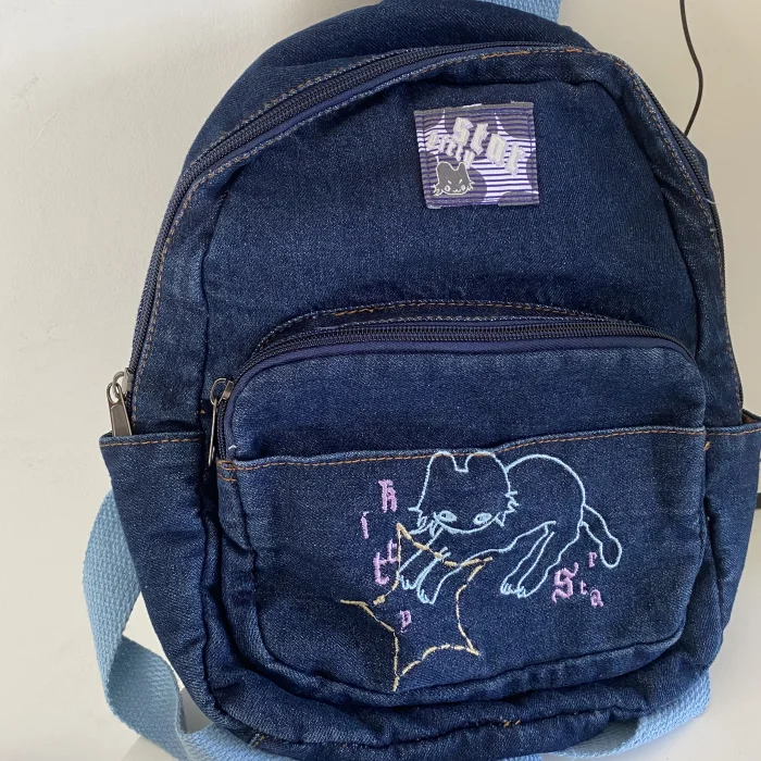 Japońskie proste plecak z kotem w stylu Kawaii torby na ramię z plecakiem studenckim o dużej pojemności