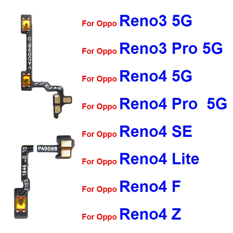Фотокабель для OPPO Reno 3 4 Pro гибкий кабель питания и громкости Reno4 SE Reno4 Lite 4F 4Z