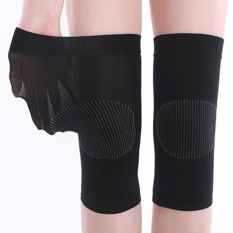1Pair Knee Pad Thermal Breathable Joint Support Knee Wrap Anti-slip Thin Elastic Basketball Running Patella Protection Pad