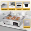 Commercial Electric Griddle, Electric Flat Top Grill, 3000W Countertop Griddle with Shovels and Brushes for Restaurant Kitchens 3