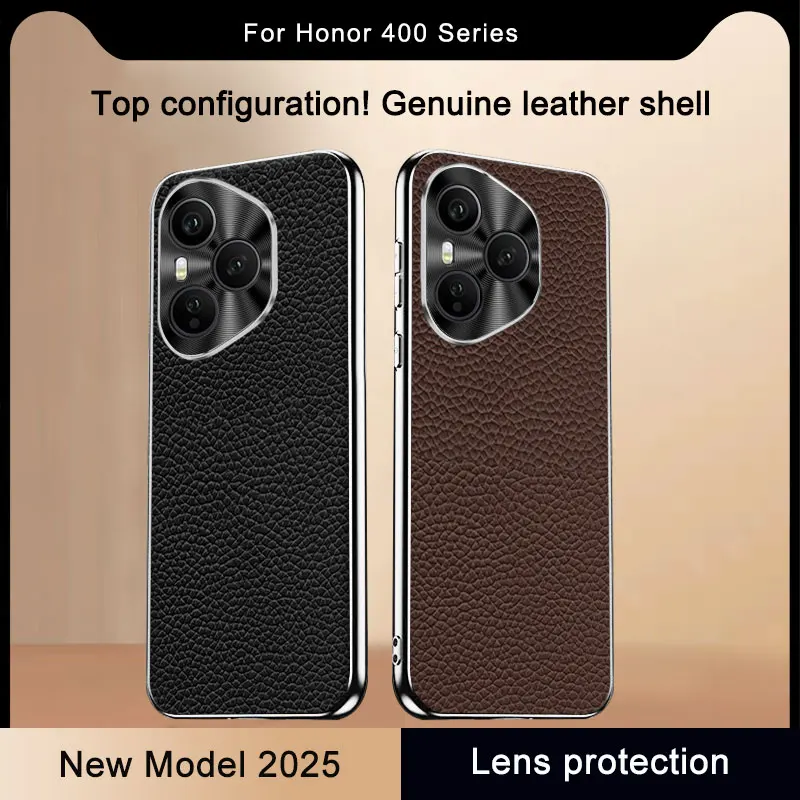 Luxury Leather Electroplating Lychee Texture Shockproof Bumper Case