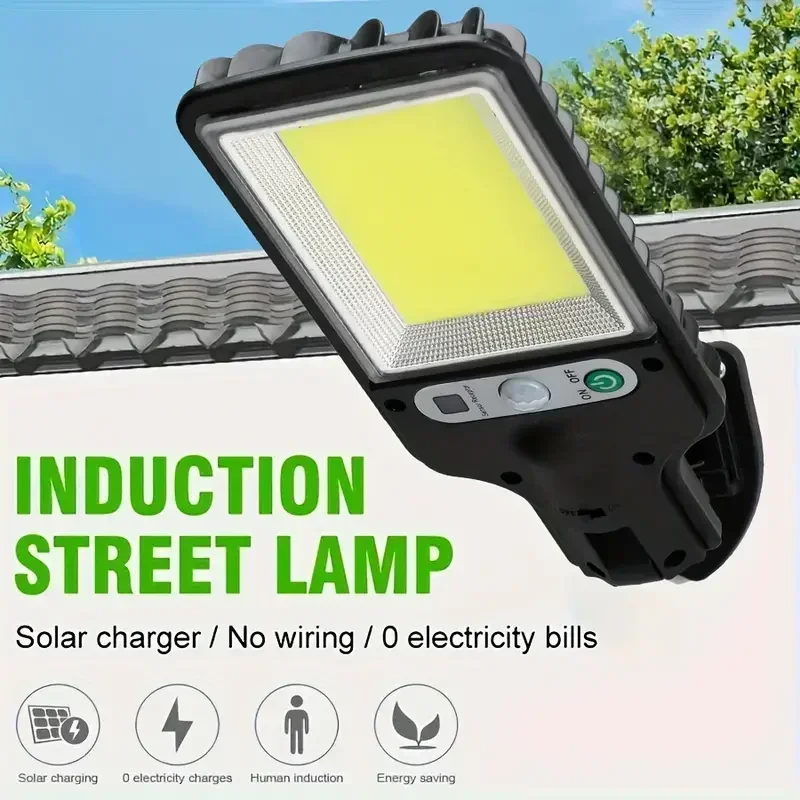 Solar Street Lights Outdoor Waterproof Human Body Sensing Courtyard Garden Wall Household Lights Rural Road Lighting Wall