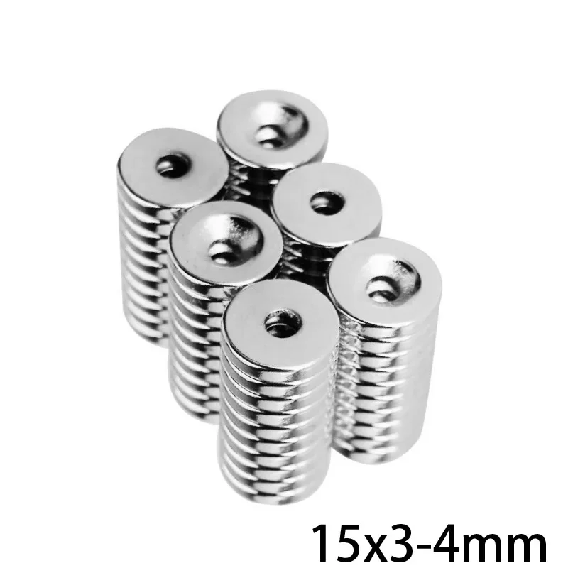 Round Magnets 5~100PCS 15X5-4 mm Diameter 15X3 mm Hole 4mm Small Countersunk 16x3-5 Neodymium Disc Magnetic 18*3-5