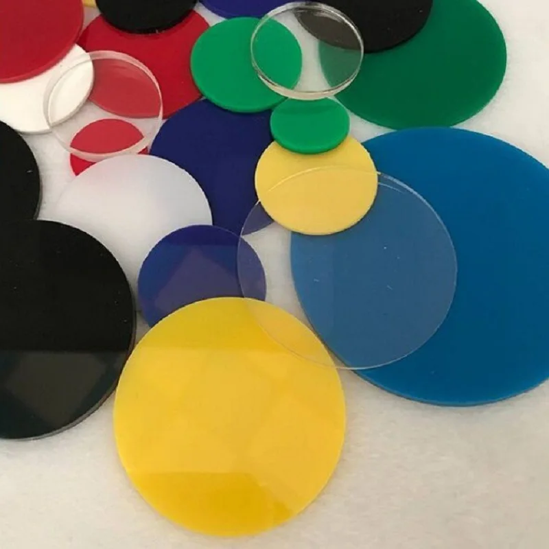 Plastic Acrylic Board Small Size Round Opaque 2mm Thickness for Signs DIY Crafts Advertising Decoration