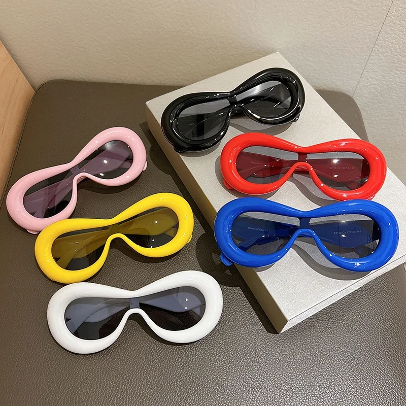

Овальные Солнцезащитные очки для мужчин и женщин, модные брендовые дизайнерские солнечные очки в стиле ретро, конфетных цветов