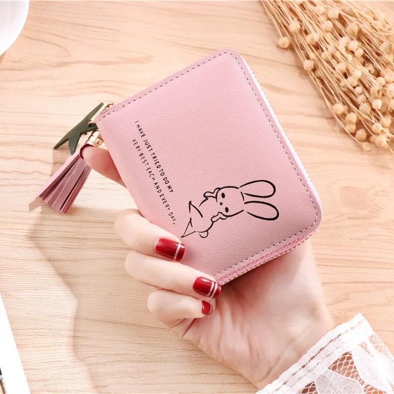 Women's Rabbit Letter Pu Leather Flip Cover Wallets