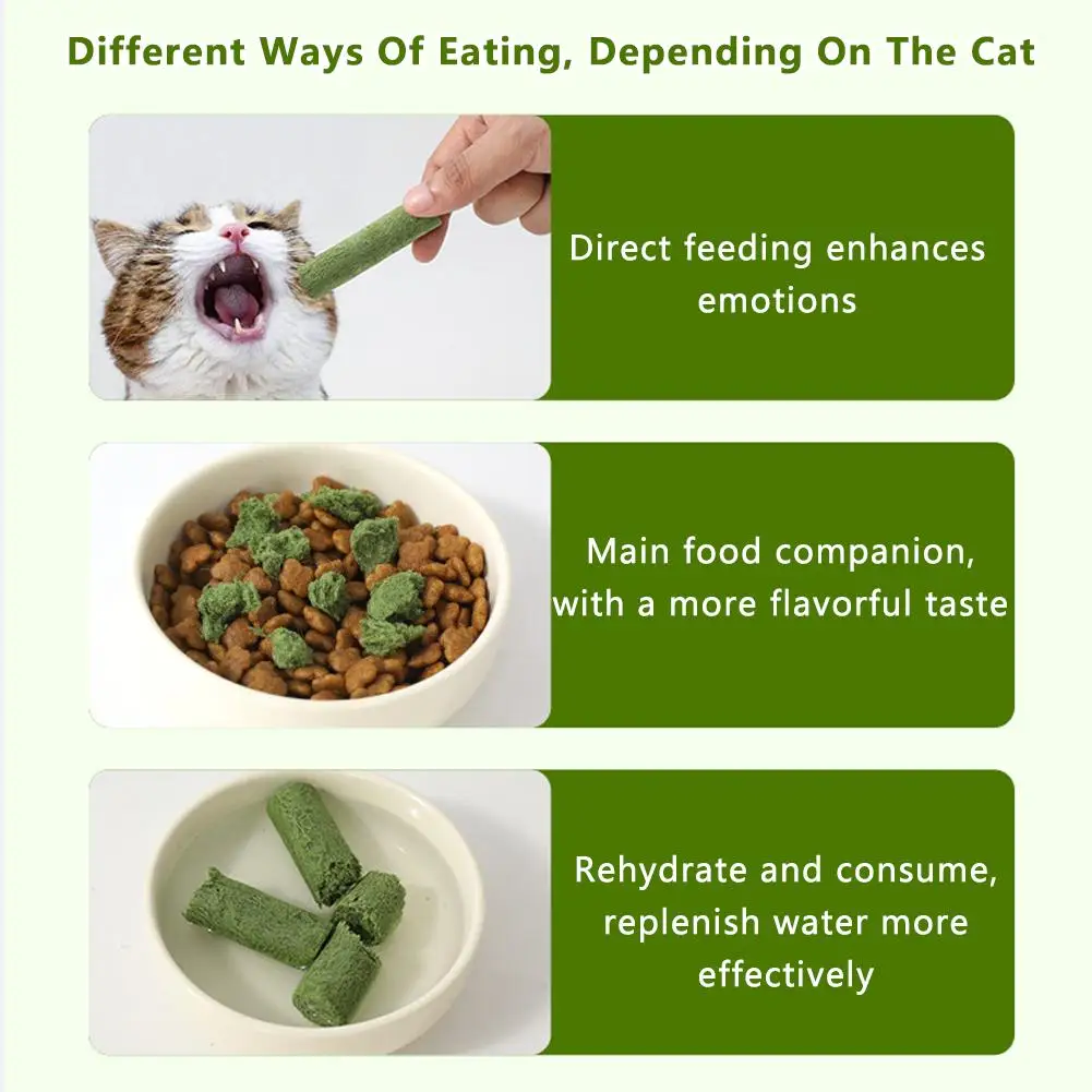 6Pieces Cat Grass Teeth Grinding Stick Pet Snacks Hairball Removal Mild Hair Row Ready To Eat Cat Baby Teeth Cleaning Sticks cat grass teeth grinding sticks