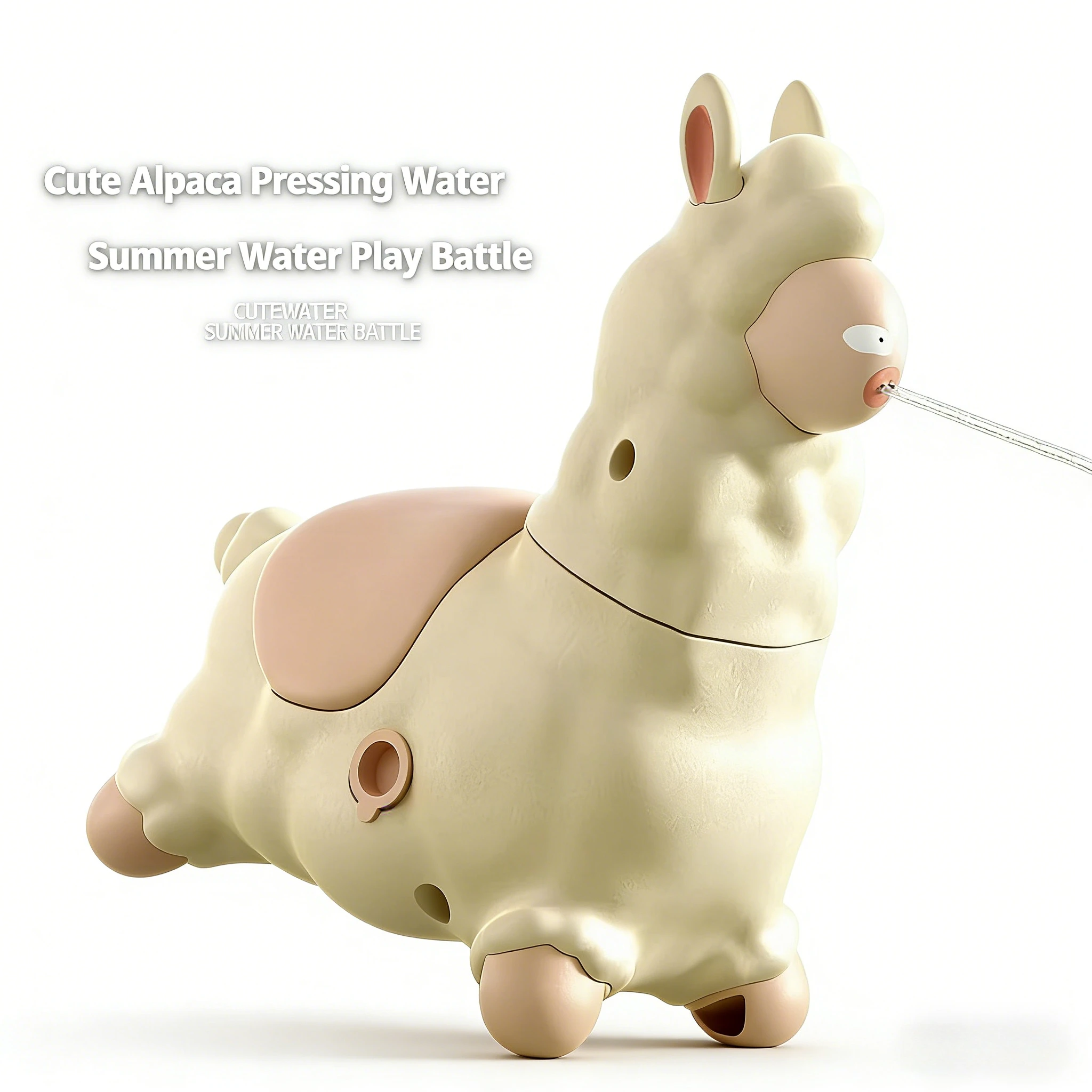 알파카 물놀이 장난감 물총, 헤드 쉐이킹 기능이 있는 수동 물 분사기, 야외 여름 해변 욕조 물놀이용