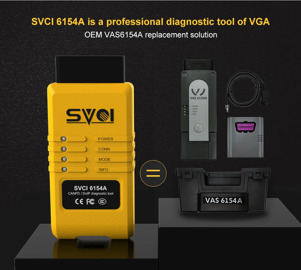 SVCI 6154A VA-Auto diagnositc tool,ODIS original driver,cover all models and function,vas 6154, support CAN FD and DoIP protocol high quality auto inspection equipment