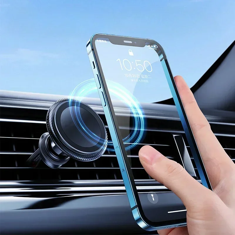 Eary Magnetic Phone Holder for Car 360°Rotation Air Vent Shock Absorption Phone Mount Fit All iPhone 16 15 Pro Max Samsung S25