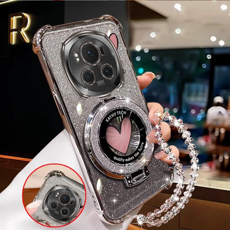 Magic 6Pro Romantic Love Plating Bracelet Holder Phone Case Cover