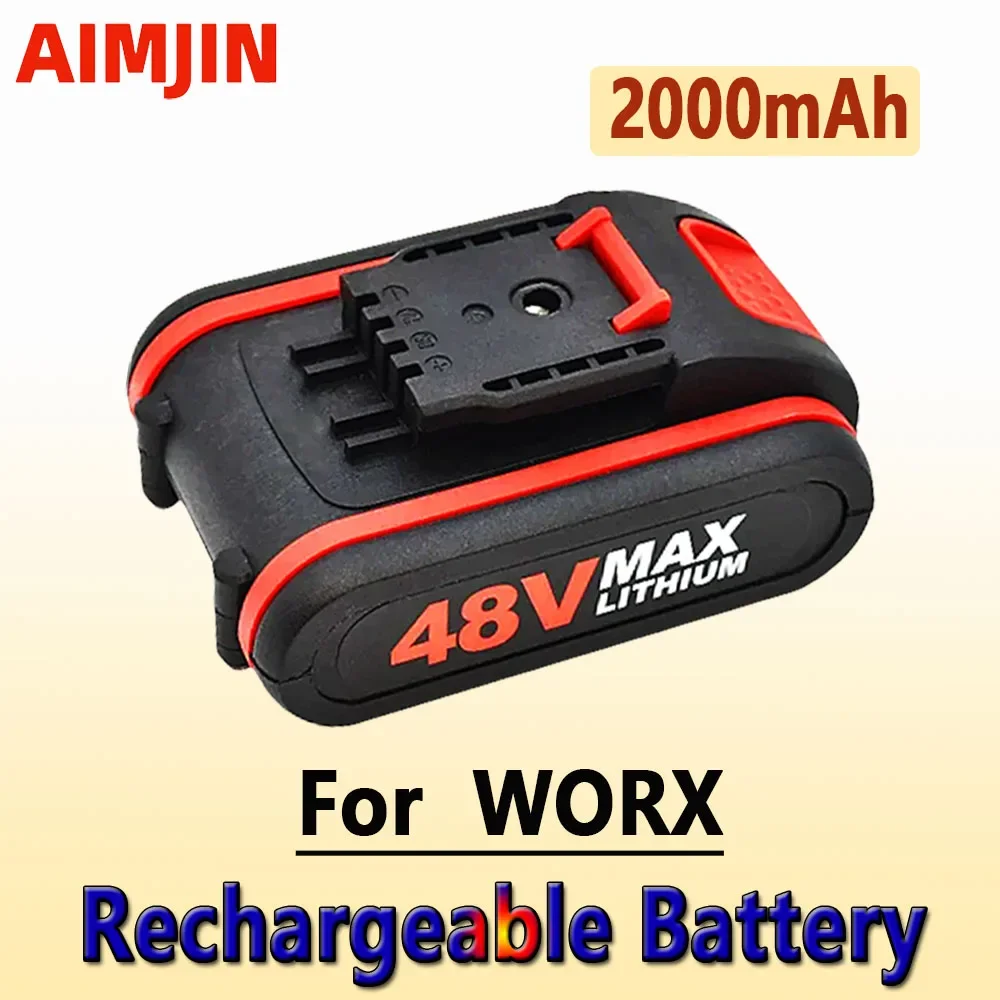 

For worx 48V 2000mAH 18650 Lithium Battery Electric Tools Battery For Wireless Wrench Pruning Saw Logging Chain Saw Drill