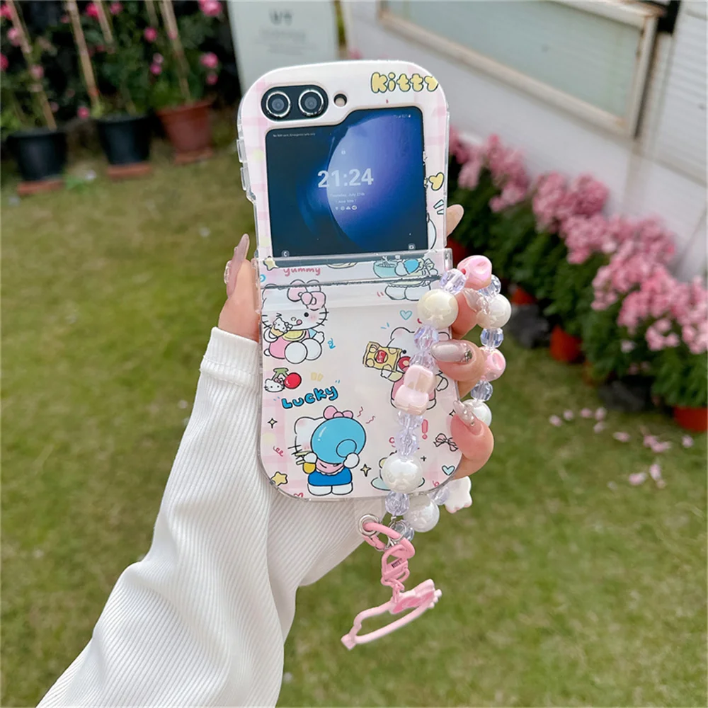 Galaxy Z Aliexpress Hello Kitty Flip Phone =Cute Cartoon Sanrio