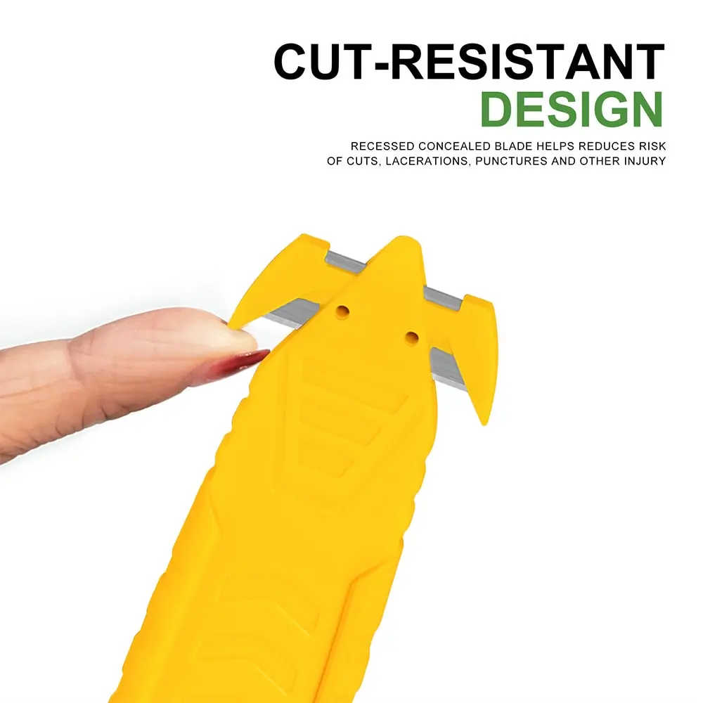 Box cutter T TOVIA Box Opener Double-sided Blade Safety Utility Knife Parcel Package Tape House Office Security Knife Tools