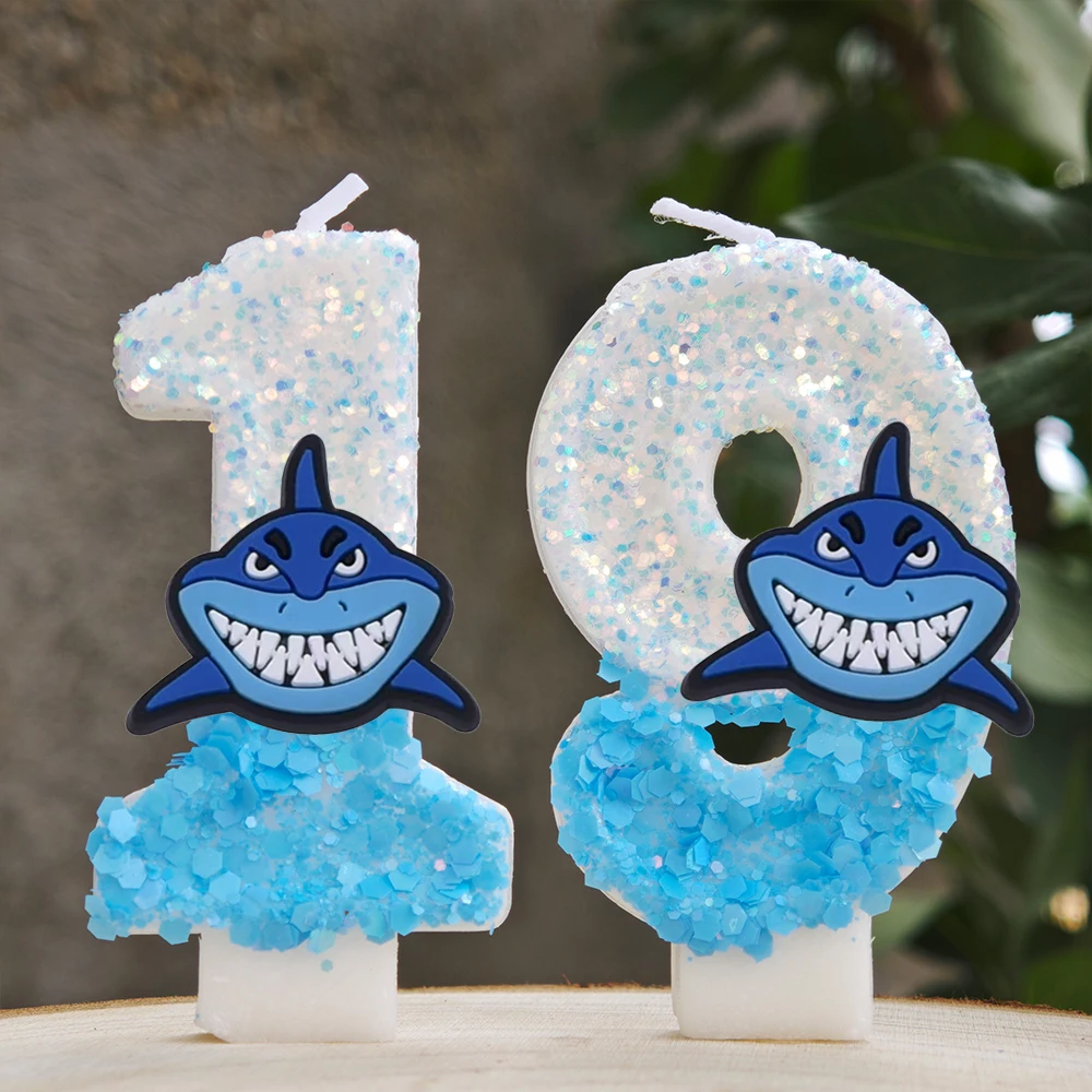 Hai Kerze Anime Figur Digital Kinder Geburtstag Kuchen Dekoration Lieferungen Party Zubehör Weihnachtsgeschenke
